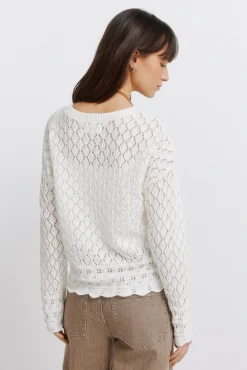 Pull en maille pointelle