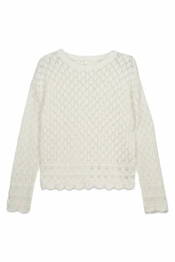 Pull en maille pointelle