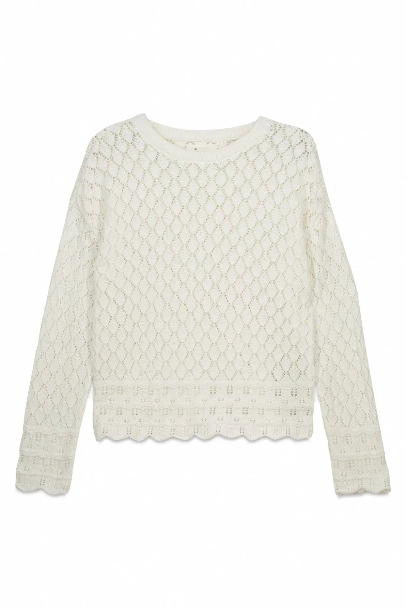 Pull en maille pointelle