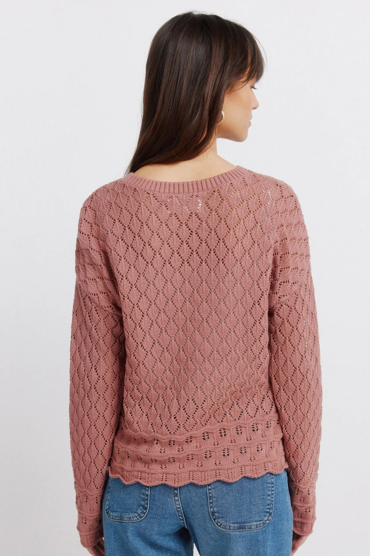 Pull en maille pointelle
