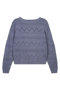 Pull pointelle en maille