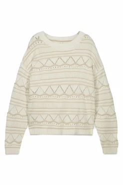 Pull pointelle en maille