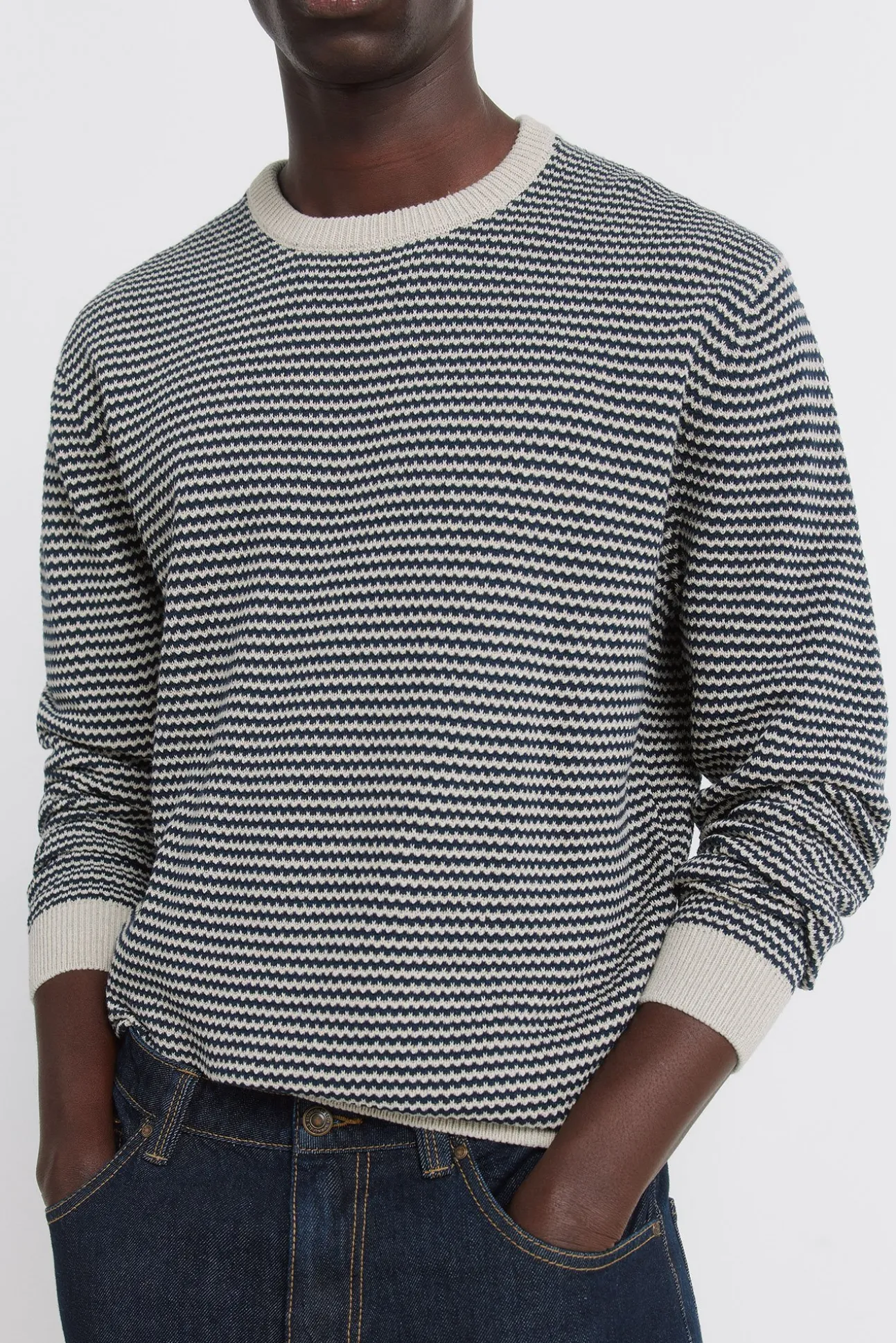 Pull structuré bicolore