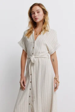Robe chemise à rayures