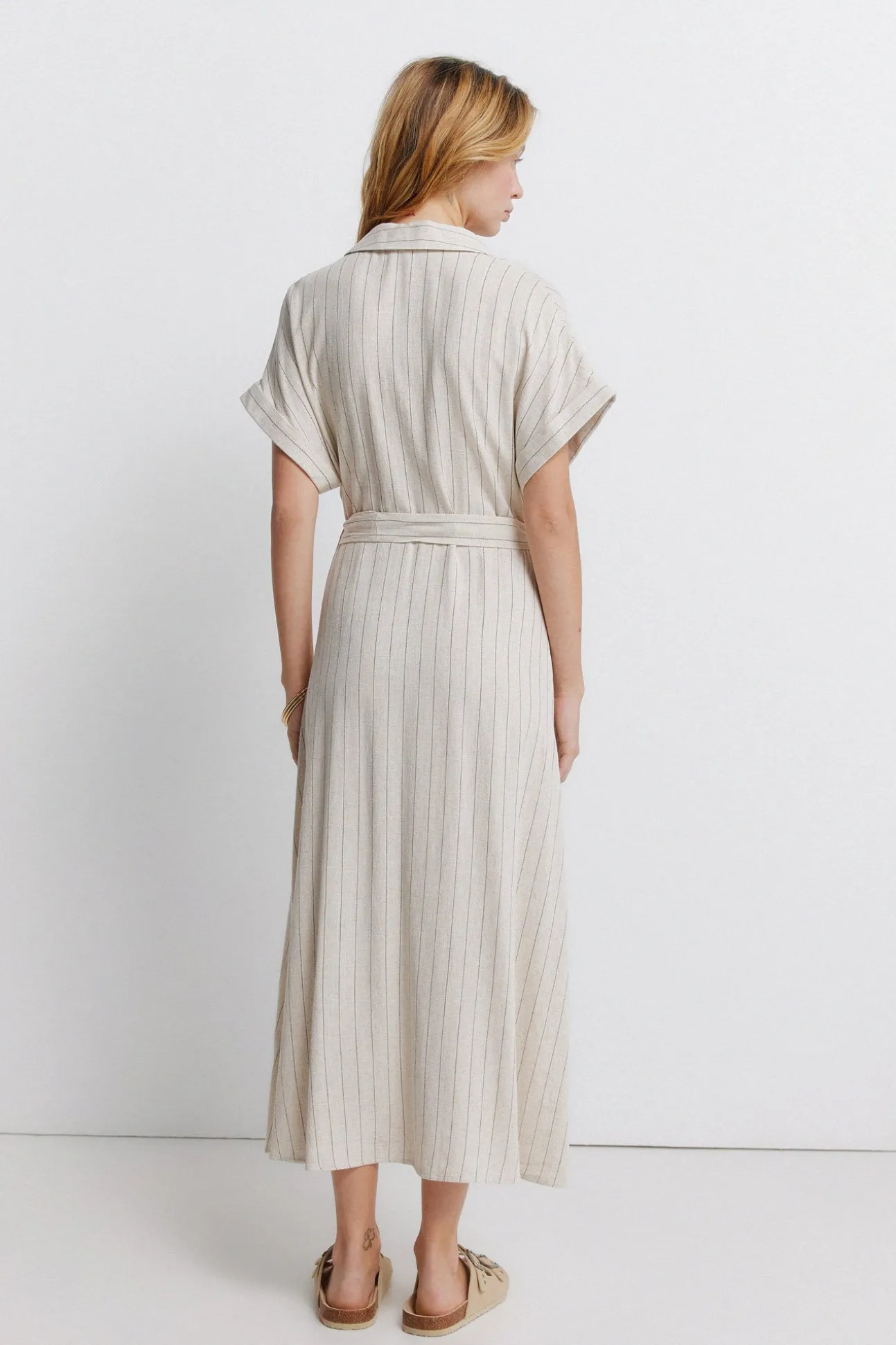 Robe chemise à rayures