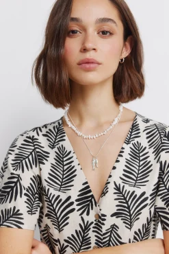 Robe chemise midi imprim&eacute;e