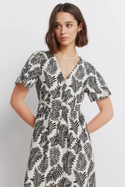Robe chemise midi imprimée
