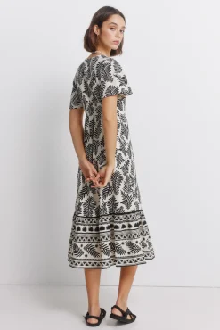 Robe chemise midi imprimée