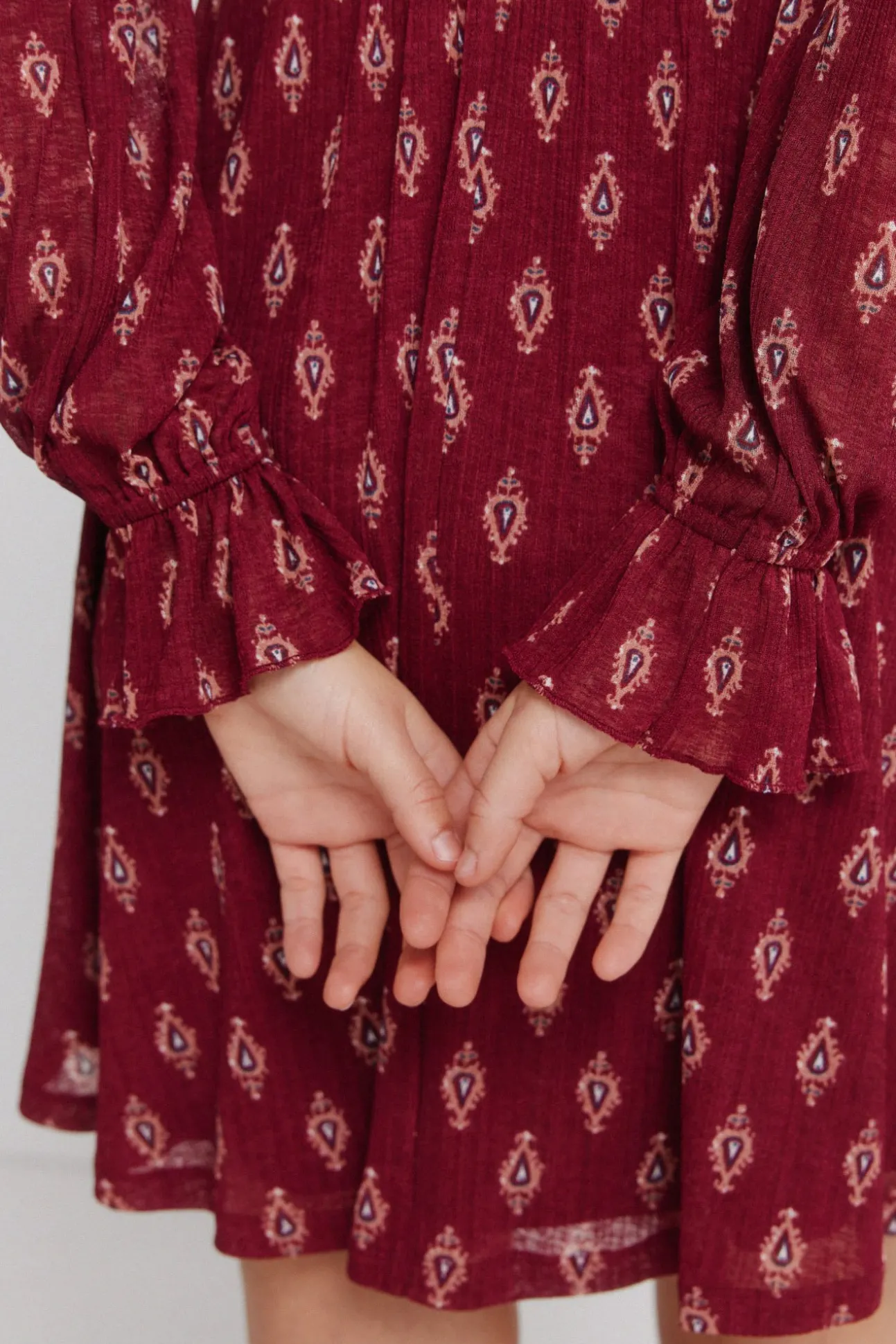 Robe courte imprimée à volants