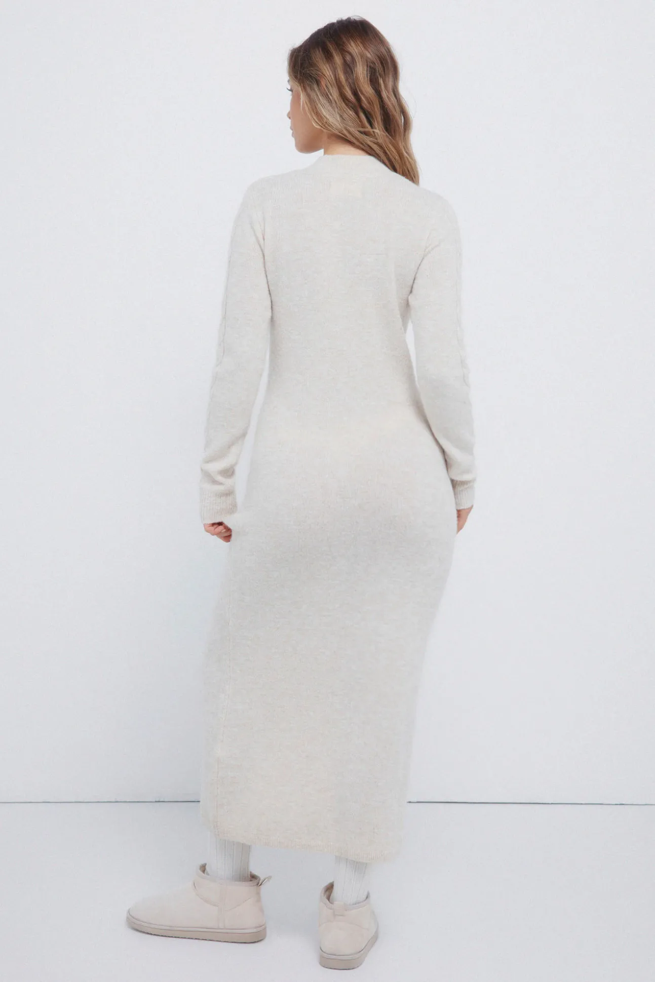 Robe en maille en maille torsadée