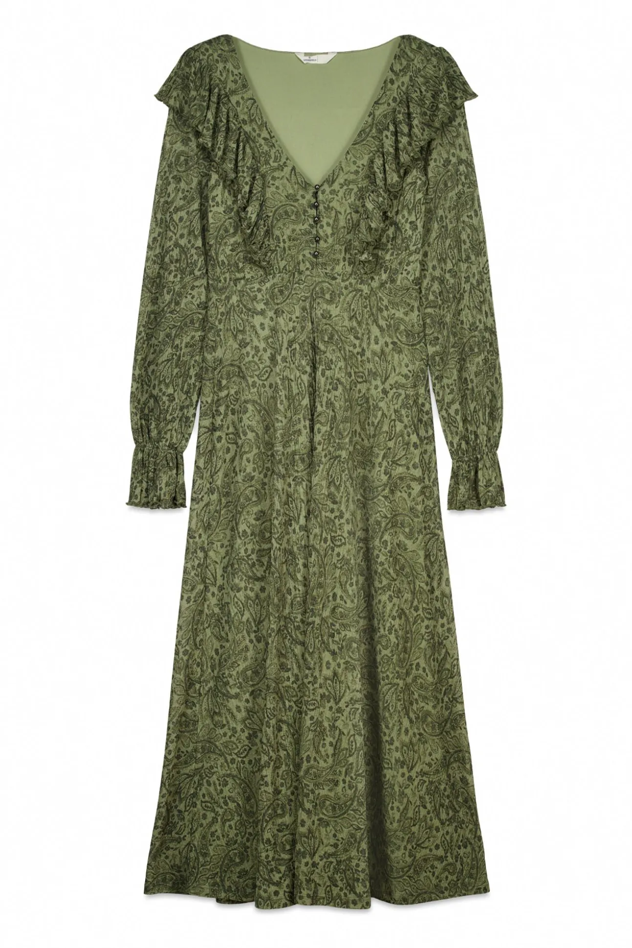Robe imprimée verte