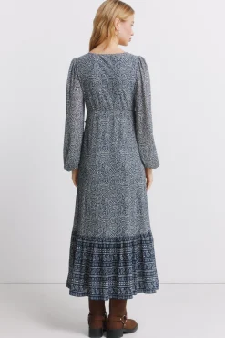 Robe midi à volant