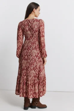 Robe midi à volant