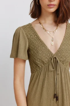 Robe midi à volants