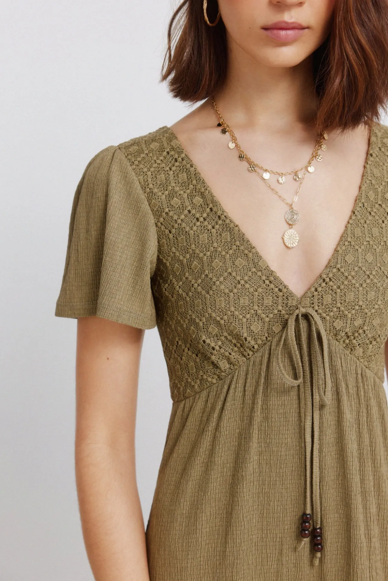 Robe midi à volants
