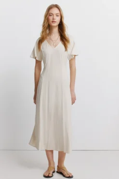 Robe midi dos crois&eacute;