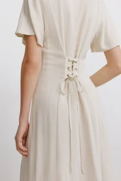 Robe midi dos crois&eacute;