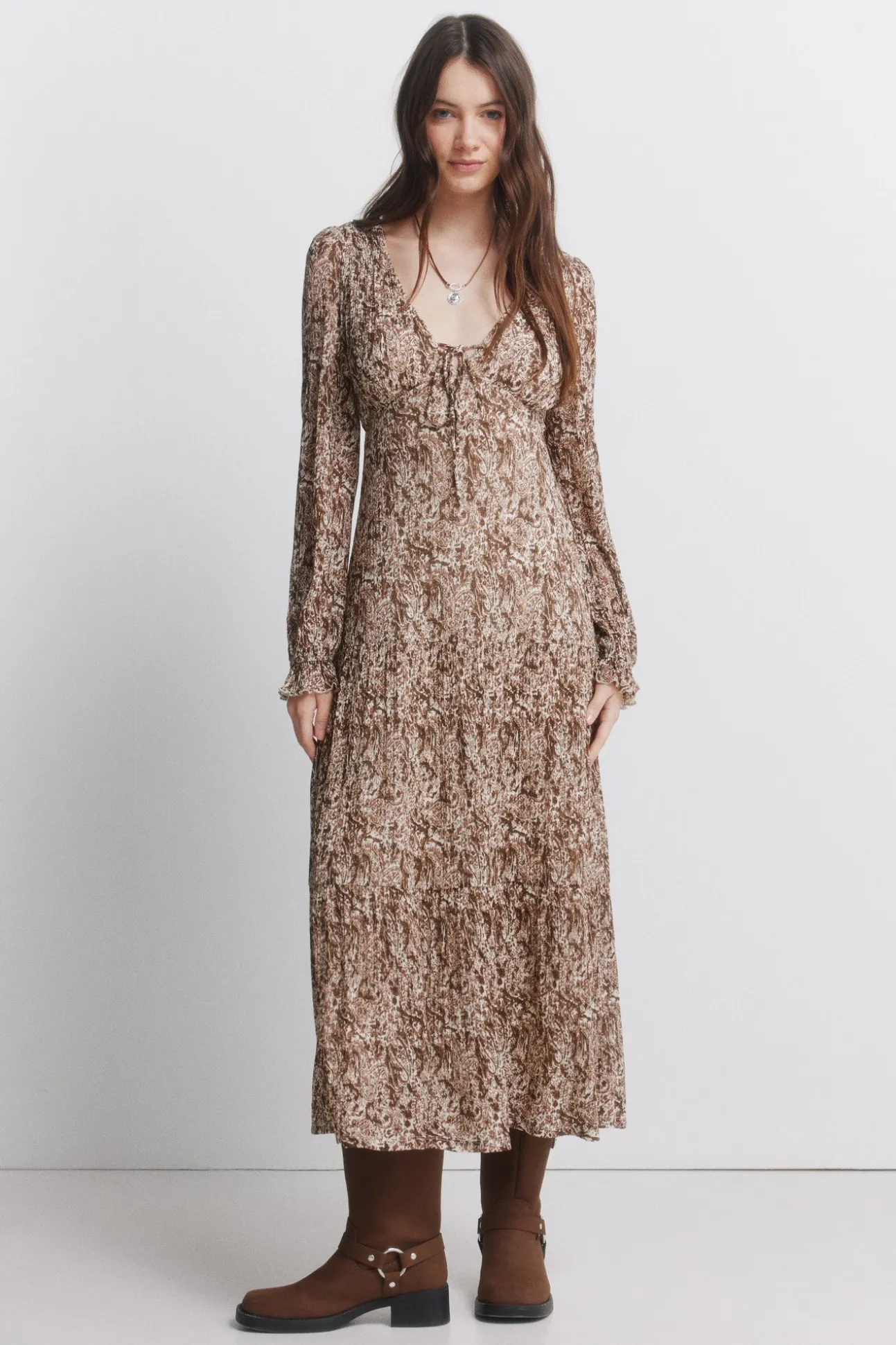 Robe midi imprimée