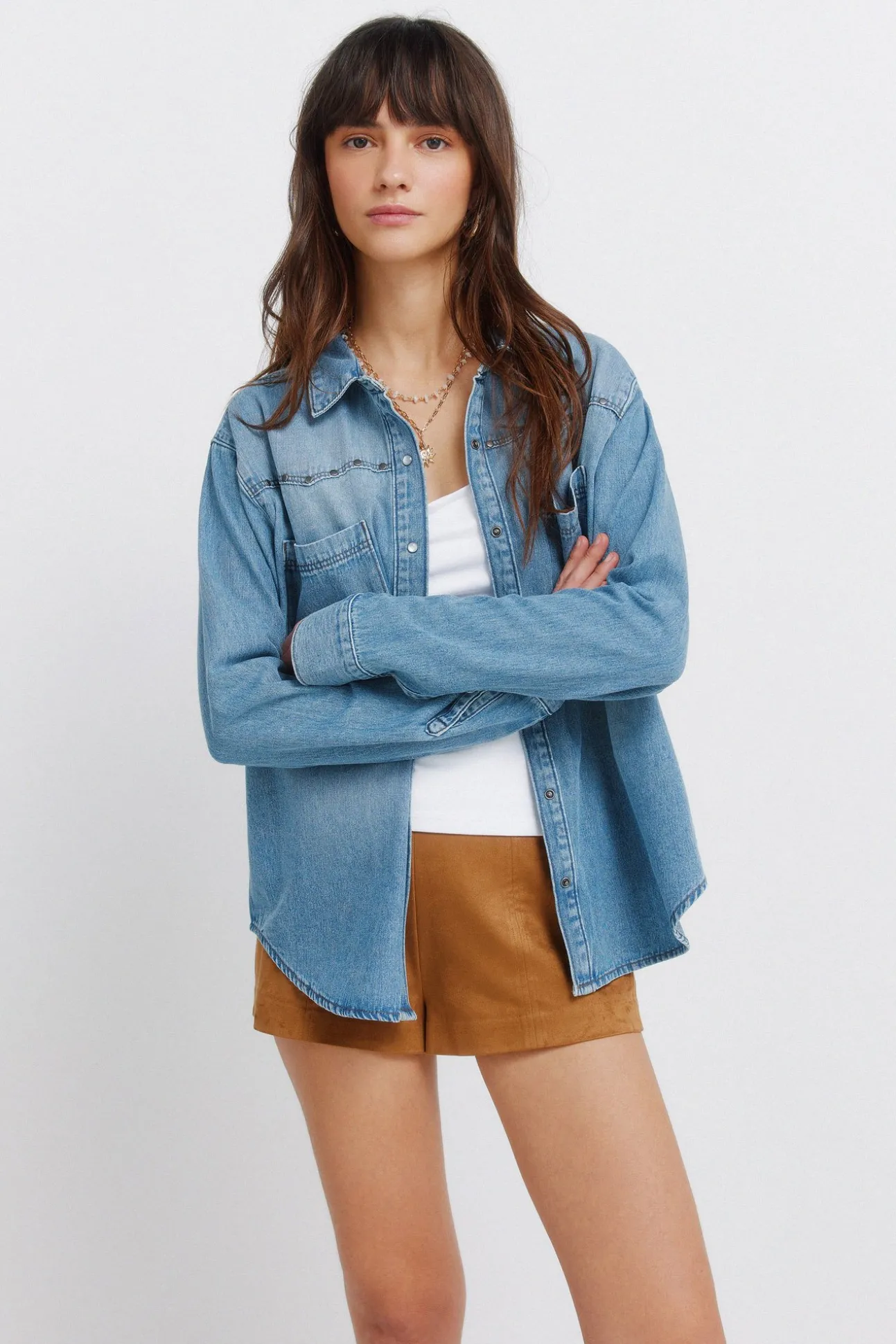 Short en daim synthétique