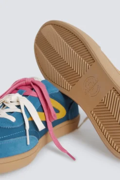 Sneaker en cuir rétro