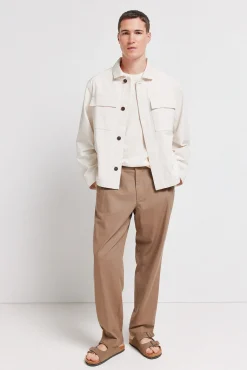 Surchemise en lin et coton coupe overshirt