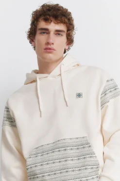 Sweat-shirt &agrave; capuche poche ethnique