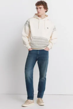 Sweat-shirt &agrave; capuche poche ethnique