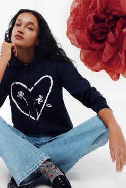 Sweat-shirt à deux fleurs