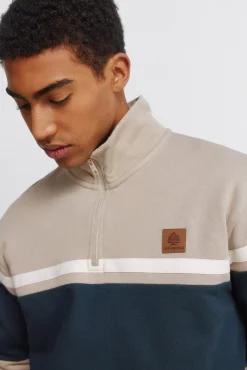 Sweat-shirt &agrave; fermeture &agrave; d&eacute;coupes