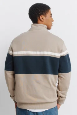 Sweat-shirt &agrave; fermeture &agrave; d&eacute;coupes