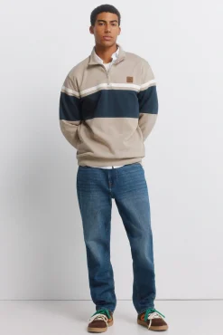 Sweat-shirt &agrave; fermeture &agrave; d&eacute;coupes