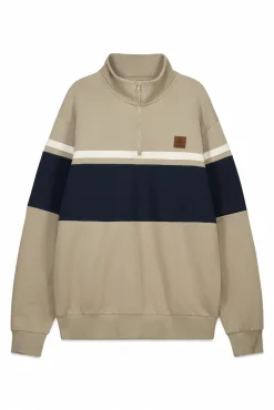 Sweat-shirt &agrave; fermeture &agrave; d&eacute;coupes