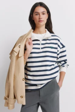 Sweat-shirt &agrave; rayures