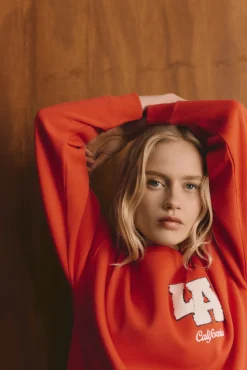 Sweat-shirt "L.A" rouge