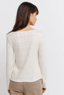 T-shirt à bords ondulés