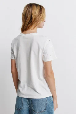 T-shirt &agrave; clous manches courtes