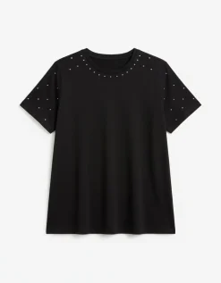 T-shirt &agrave; clous manches courtes