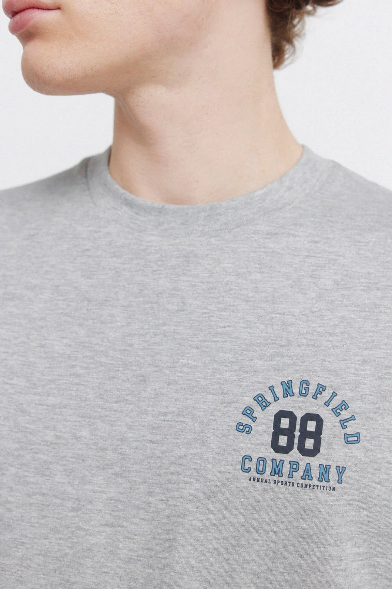 T-shirt à logos chiné