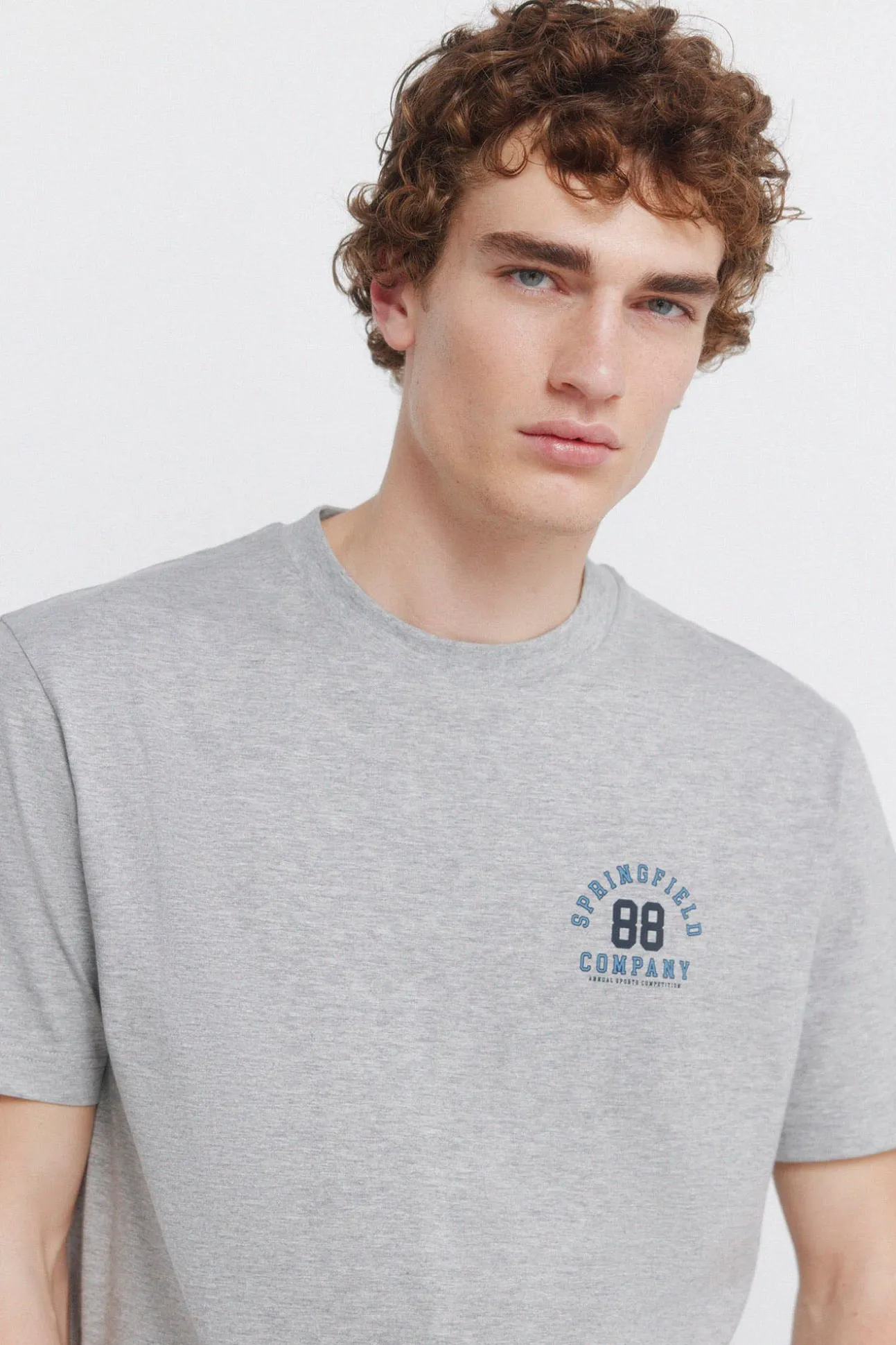 T-shirt à logos chiné