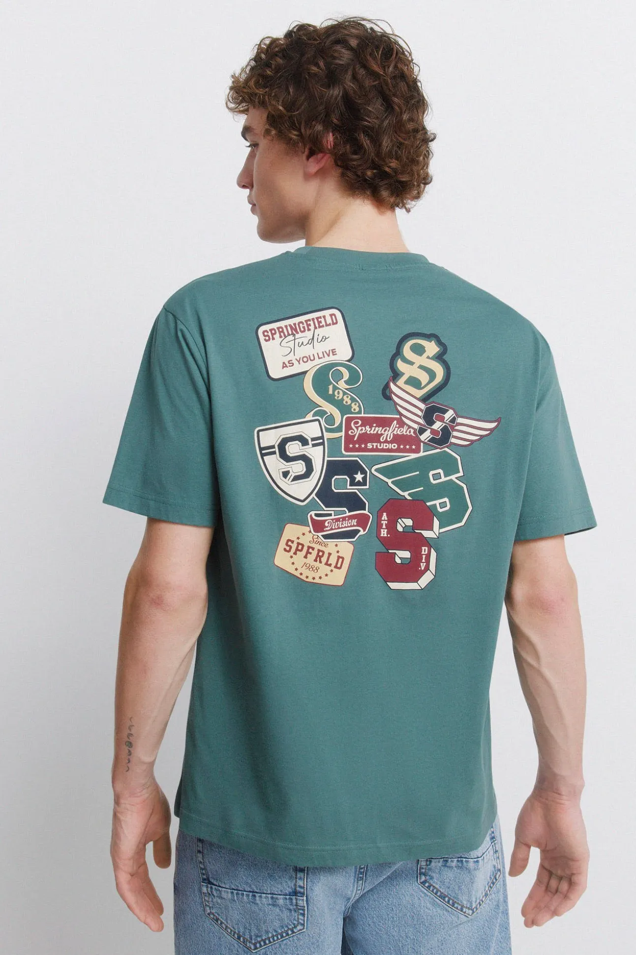 T-shirt à logos Springfield