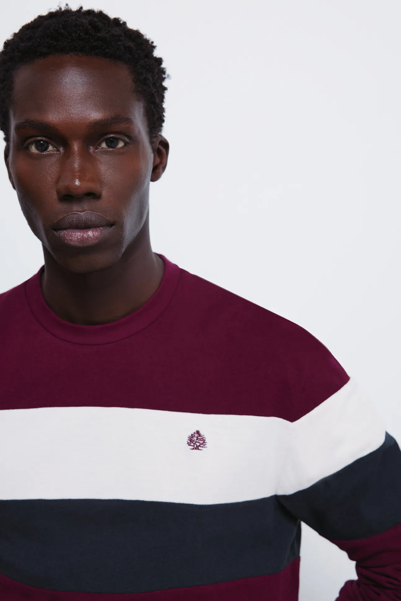 T-shirt à manche longues en piqué découpé