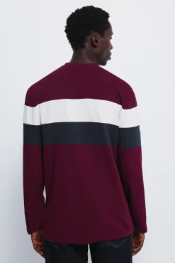 T-shirt à manche longues en piqué découpé