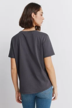 T-shirt &agrave; manches courtes &agrave; clous en coton