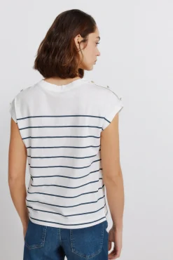 T-shirt &agrave; manches courtes &agrave; boutons