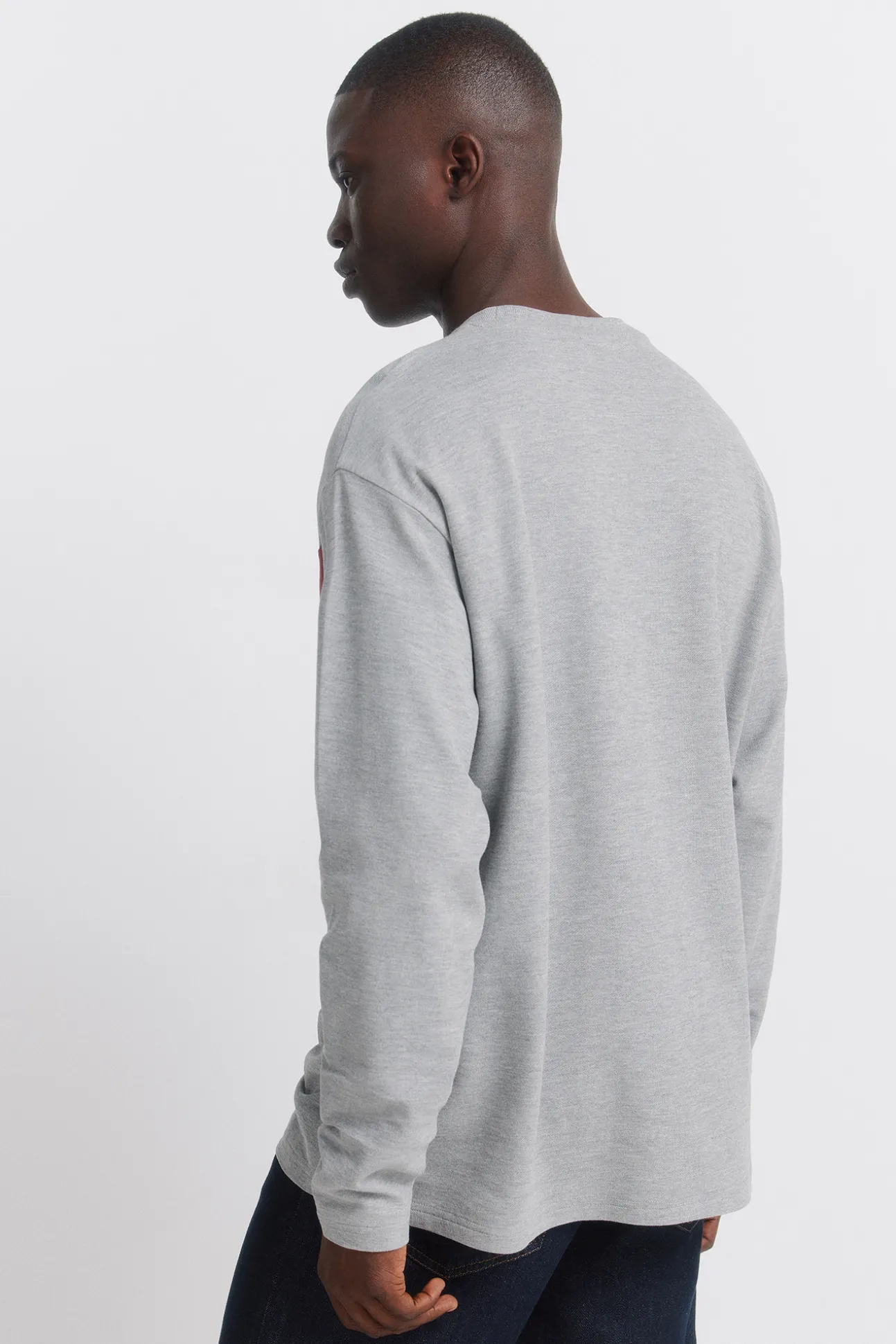 T-shirt à manches longues en piqué coupe