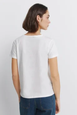 T-shirt &agrave; manches retrouss&eacute;es