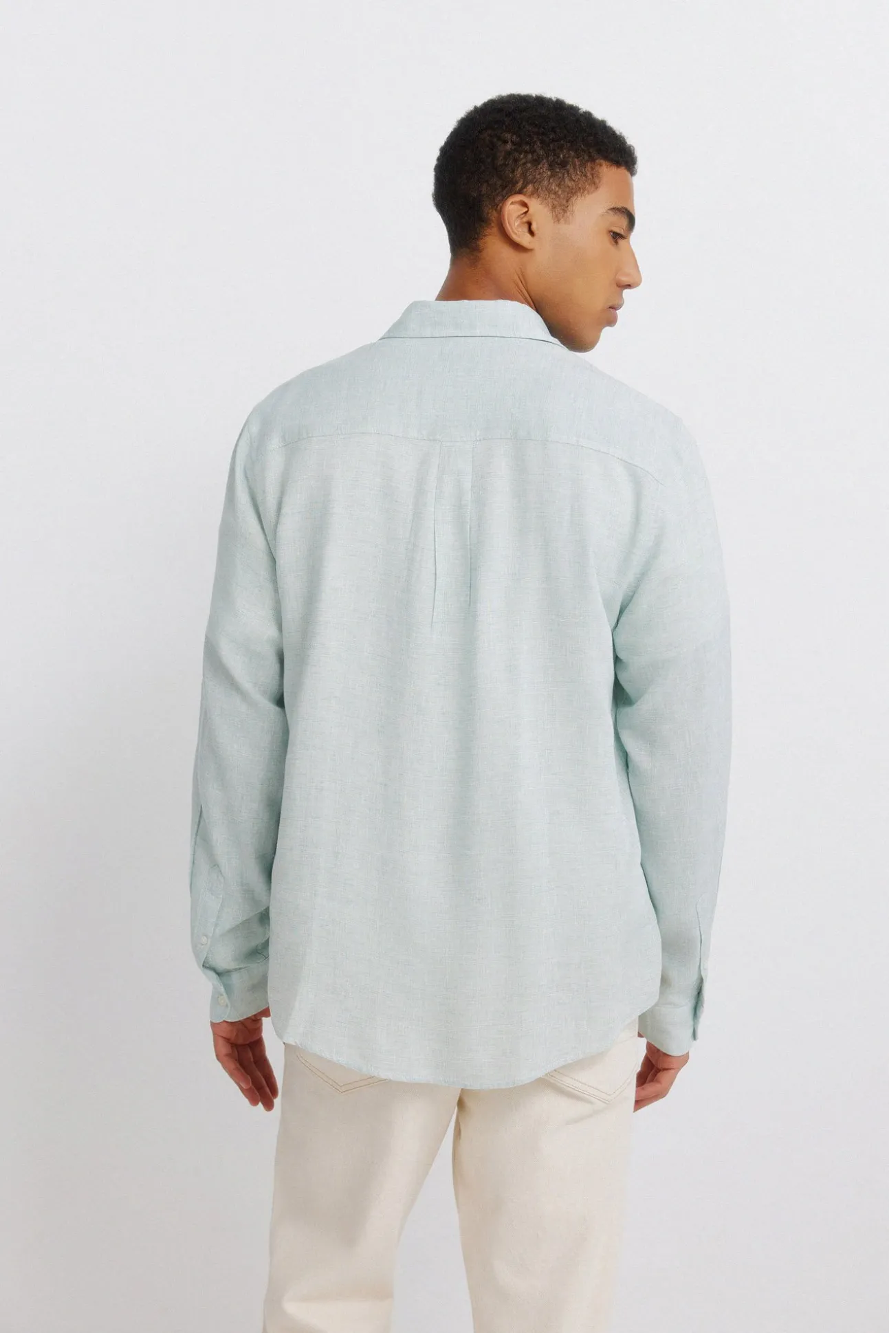 T-shirt à poches en lin et viscose