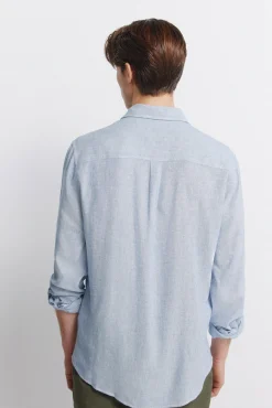 T-shirt à poches en lin et viscose