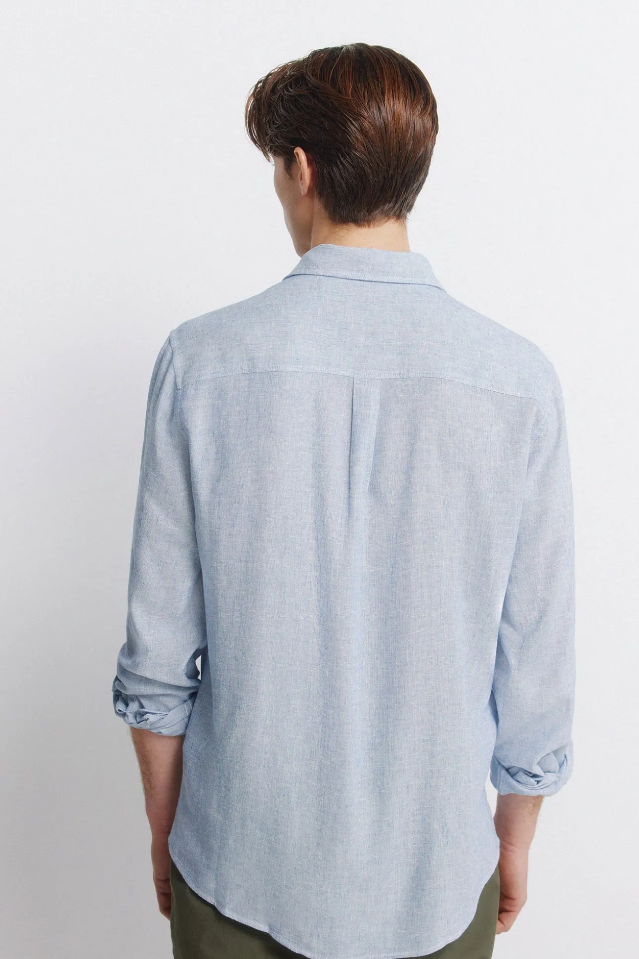 T-shirt à poches en lin et viscose