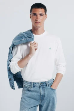 T-shirt basique &agrave; manche longues avec une finition douce